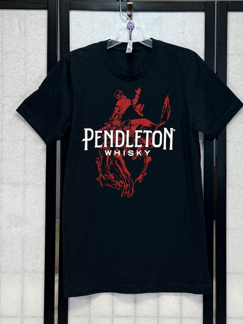 Bella Canvas Pendleton Whiskey Rodeo Graphic Let’s Buck Tee S Black Crew Neck